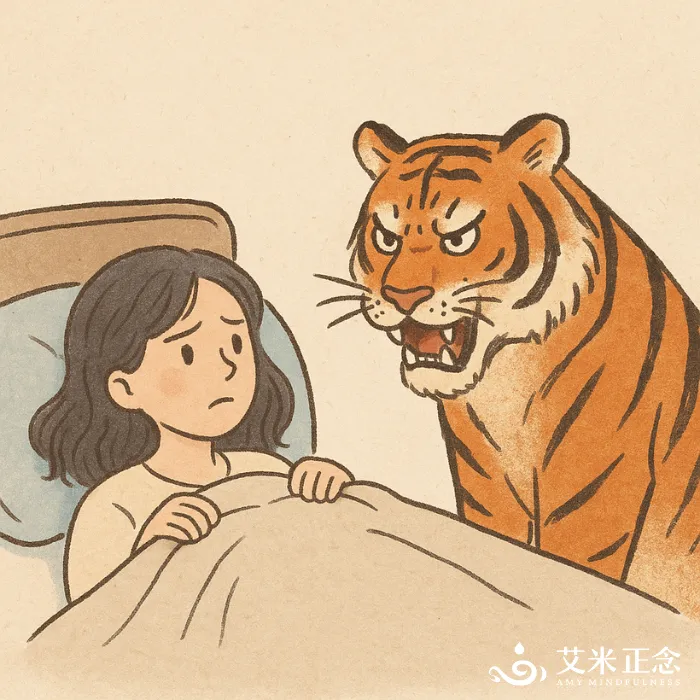 你的床邊有老虎,你還睡得著嗎?_艾米正念